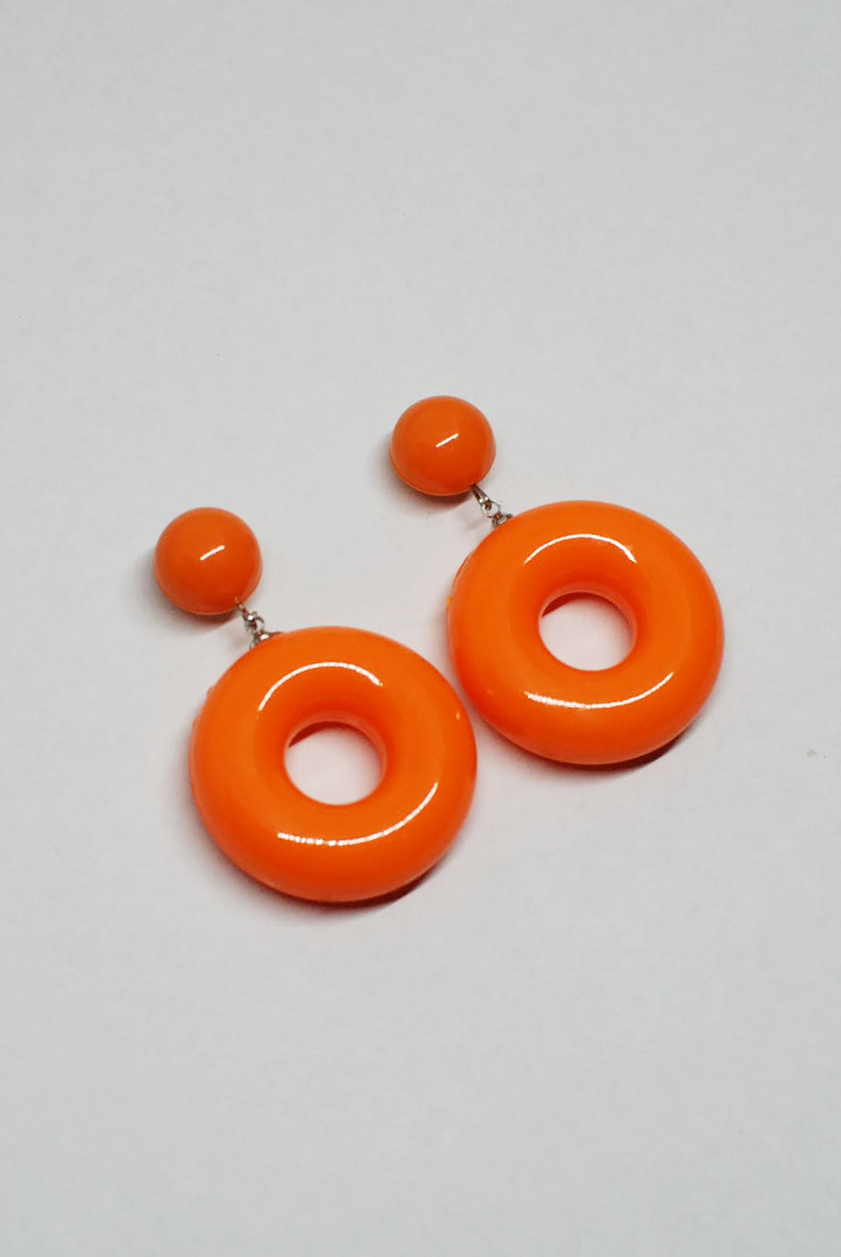90's Chunky Round Plastic Drop Earrings