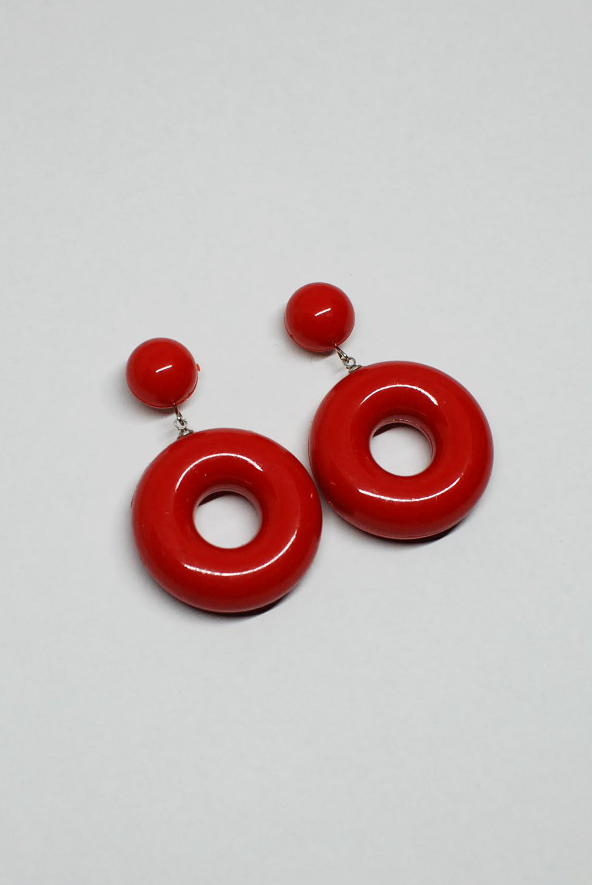 90's Chunky Round Plastic Drop Earrings