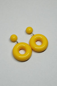 90's Chunky Round Plastic Drop Earrings