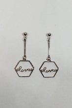Load image into Gallery viewer, Heart or Pentagon Shaped Drop Earrings with &quot;Love&quot;
