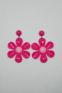 90's Bright Plastic Daisy Earrings