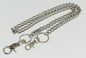 Long Silver Metal Snake Keychain