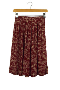 Reworked Leaf Print Skirt