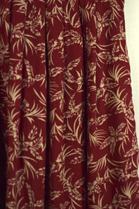 Reworked Leaf Print Skirt