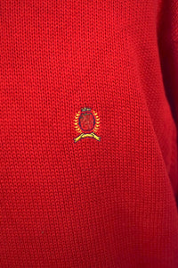 Red Tommy Hilfiger Brand Knitted Jumper
