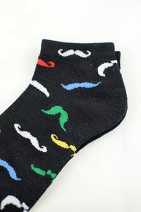 NEW Moustache Print Anklet Socks