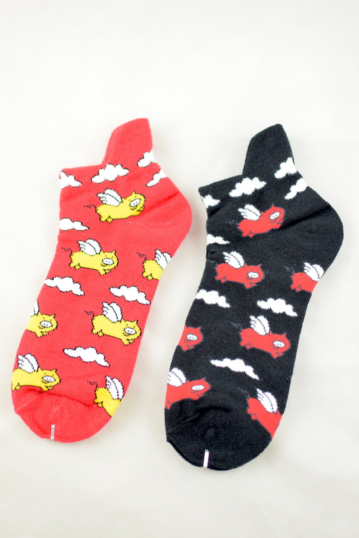 NEW Flying Pig Anklet Socks