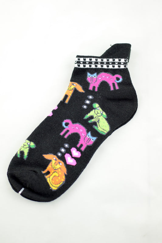 NEW Folk Art Cats anklet socks