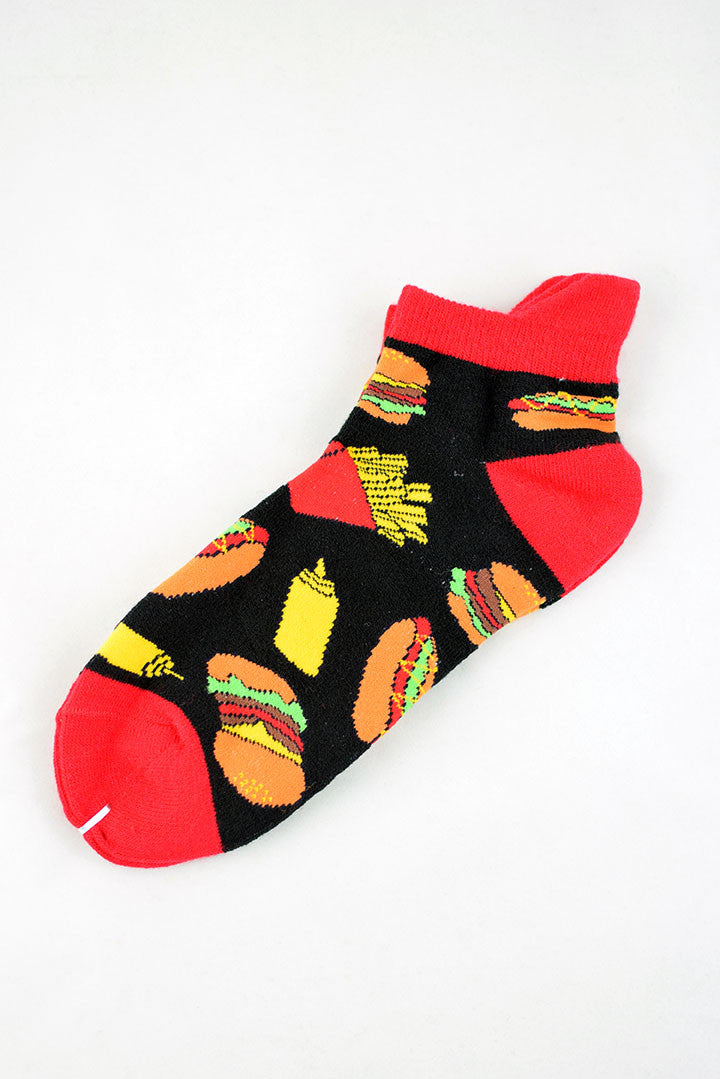 NEW Black Fast Food Anklet Socks