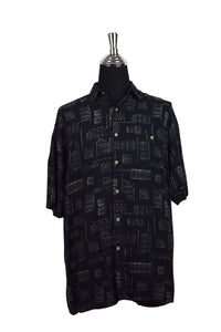 Black Abstract Print Shirt