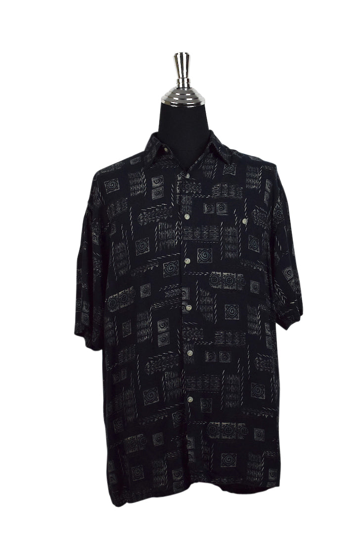 Black Abstract Print Shirt