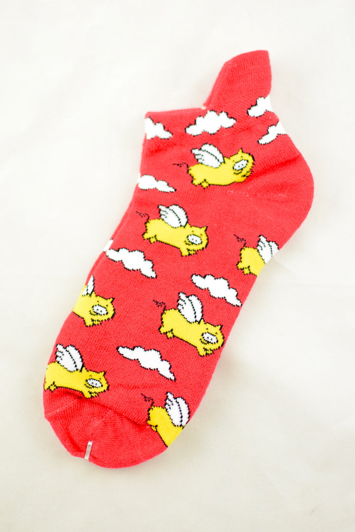 NEW Flying Pig Anklet Socks