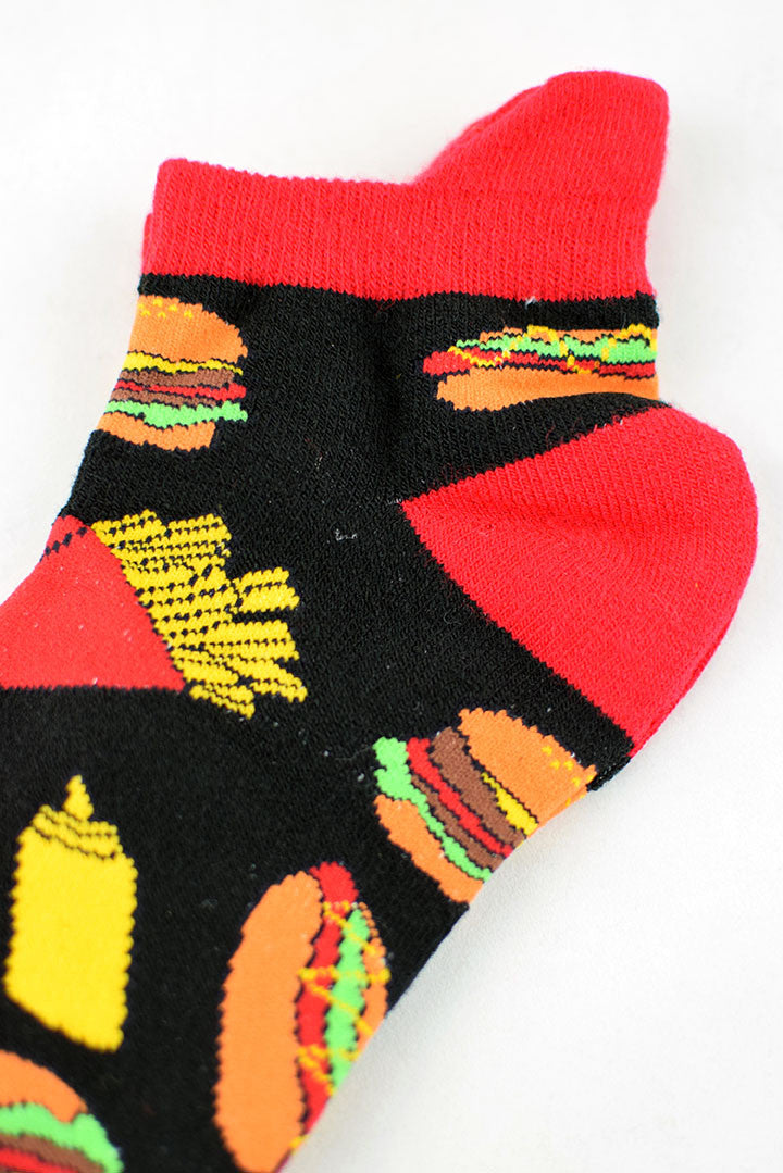 NEW Black Fast Food Anklet Socks