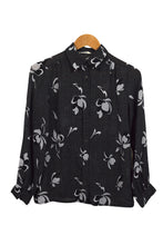 Load image into Gallery viewer, Black and White Floral Blouse
