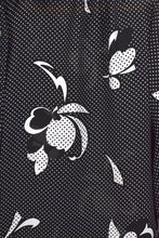 Load image into Gallery viewer, Black and White Floral Blouse
