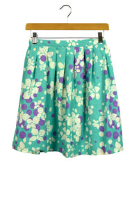 Reworked Abstract Floral Print Skirt