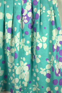 Reworked Abstract Floral Print Skirt