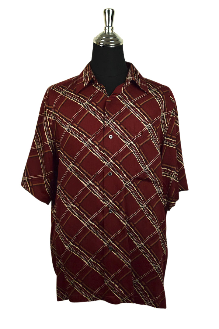 Red abstract Print Party Shirt