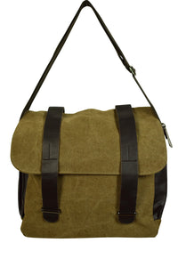 NEW Canvas Satchel Bag with Faux Leather Straps (Available in 3 colours)