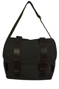 NEW Canvas Satchel Bag with Faux Leather Straps (Available in 3 colours)