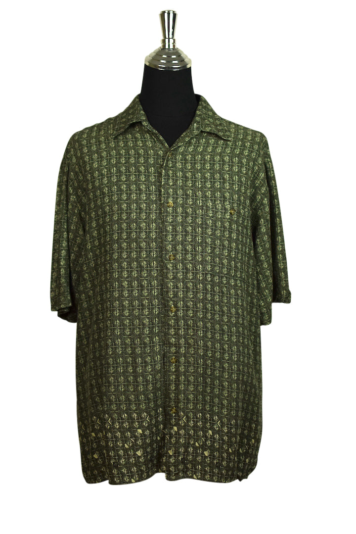 Puritan Brand Abstract Print Party Shirt