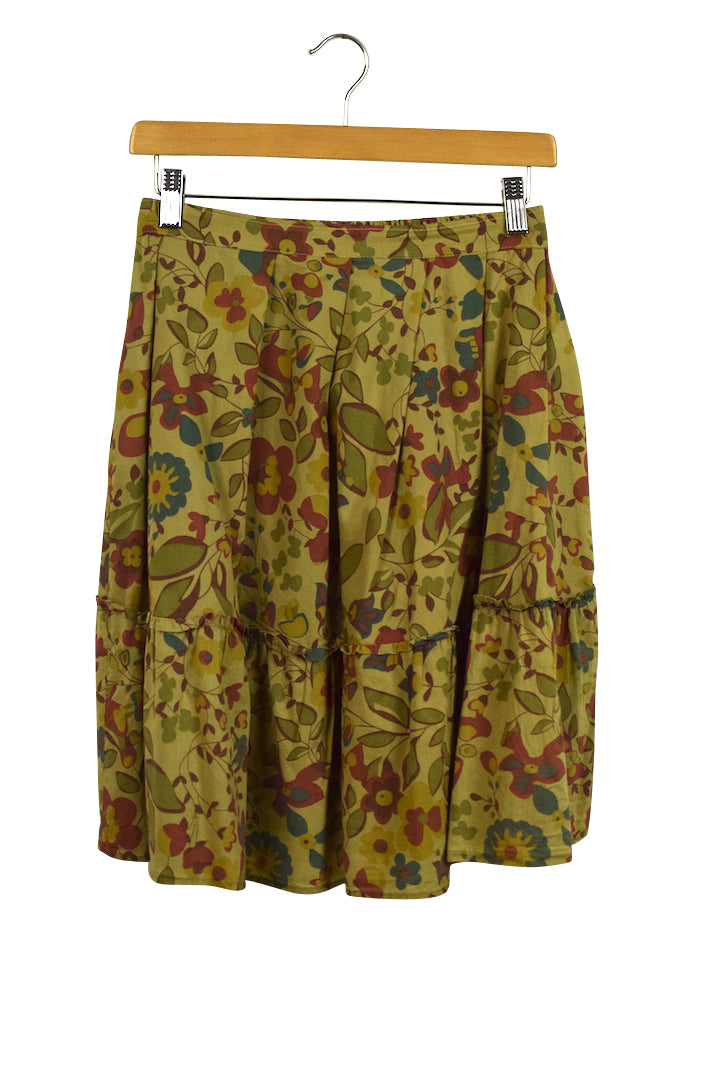 Reworked Floral Print Skirt