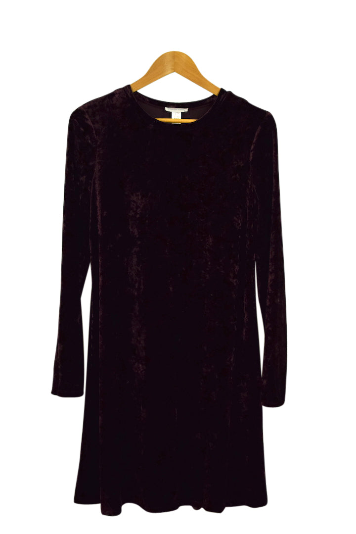 Maroon Velour Dress