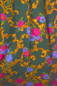 90s Floral Print Skirt