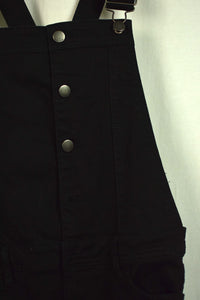 Black Denim Overalls