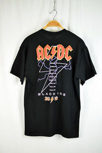 Deadstock 2010 AC/DC 'Black Ice' Tour black bell T-shirt