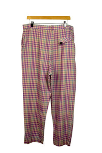Reworked Pink Checkered Pants