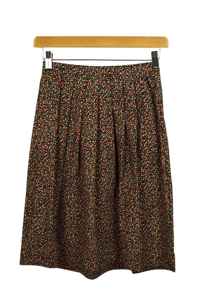 Reworked Red Floral Skirt