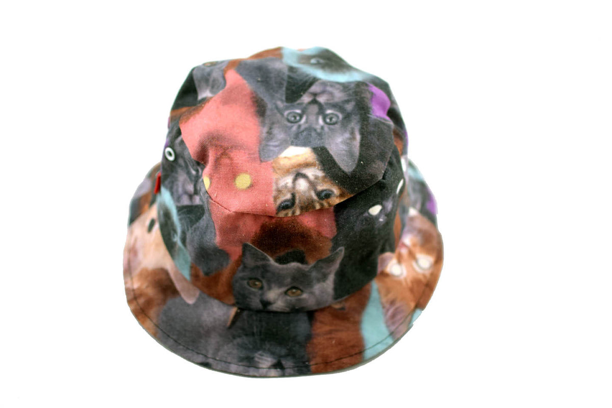 NEW Darker Cat Print Bucket Hat