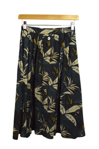 Reworked Leaf Print Skirt