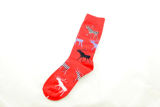 NEW Patterned Red Deer Socks