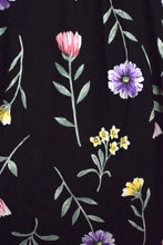 Load image into Gallery viewer, 80s/90s Black Floral Skirt
