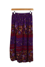 Load image into Gallery viewer, Red and Purple Floral Skirt
