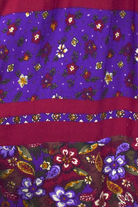 Red and Purple Floral Skirt