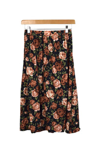 Reworked Rose Print Skirt