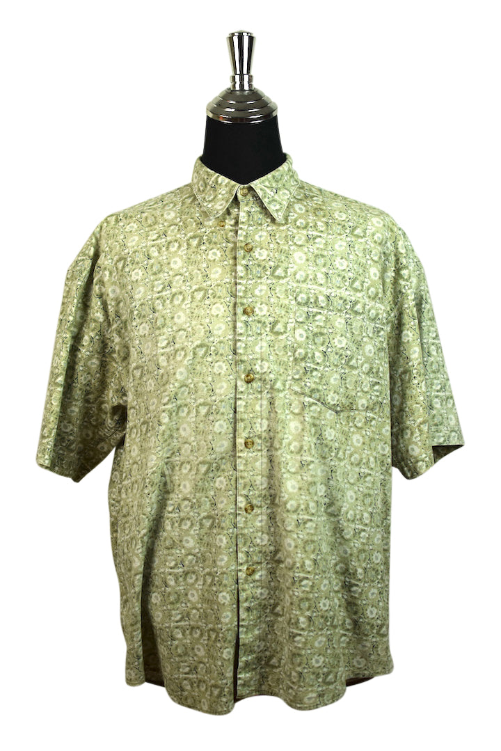Green Circular Print Shirt