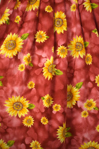 Reworked Sunflower Print Skirt