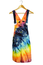 Load image into Gallery viewer, Mickey Unlimited Brand Tie Dye Short Denim Overalls
