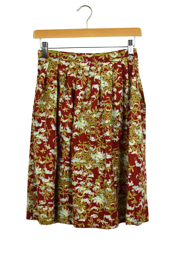 Reworked Floral Print Skirt