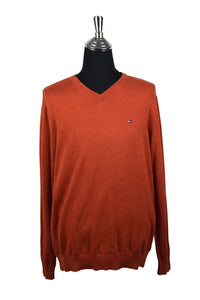 Red Orange Tommy Hilfiger Brand Knitted Jumper