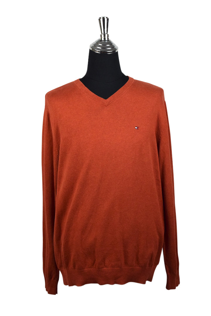 Red Orange Tommy Hilfiger Brand Knitted Jumper