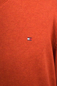 Red Orange Tommy Hilfiger Brand Knitted Jumper
