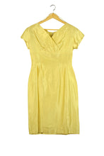 Load image into Gallery viewer, Vintage 1960s Satin Yellow Dress
