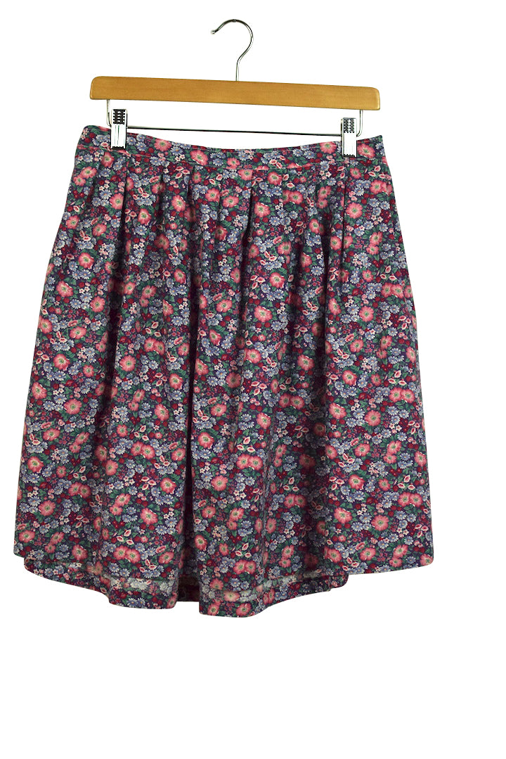 Reworked Floral Print Skirt