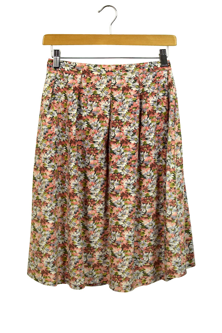 Reworked Floral Print Skirt
