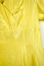 Load image into Gallery viewer, Vintage 1960s Satin Yellow Dress
